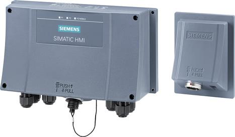 Siemens AG 017 Übersicht Systemkomponenten für Mobile Panels Anschluss-Box für Mobile Panels (nd Generation) Mobile Panels mit Not-Halt/Stopp-Taster können über die Anschluss-Boxen in den