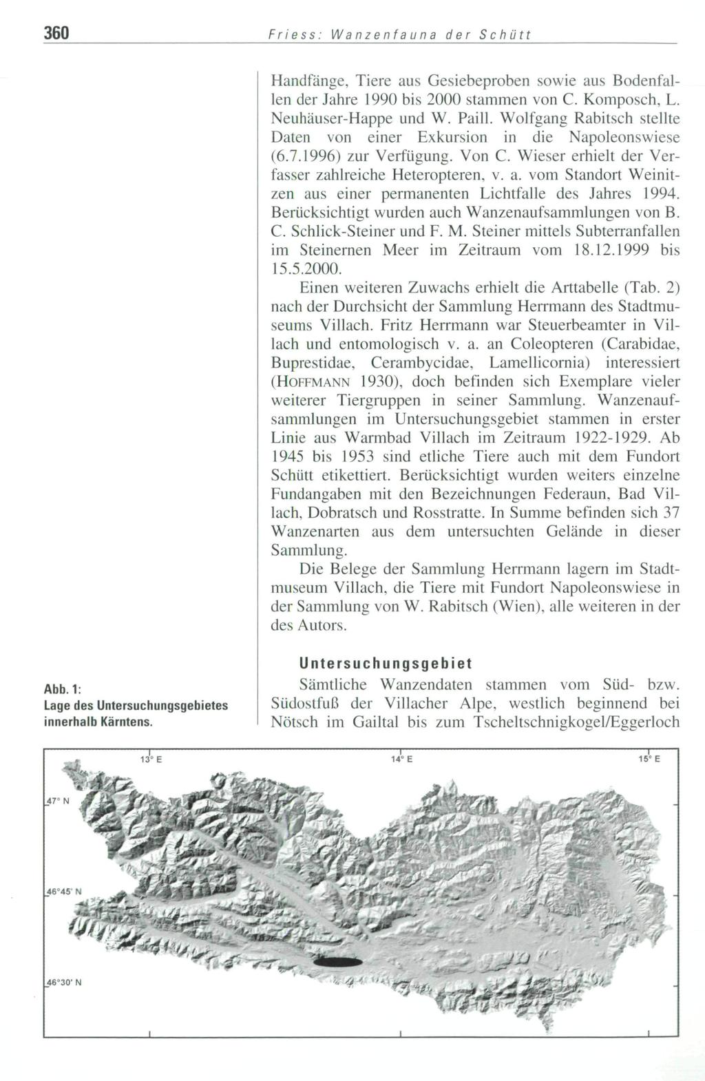 6 Naturwissenschaftlicher Verein Friess: für Kärnten, Wanzenfauna Austria, download der unter www.biologiezentrum.