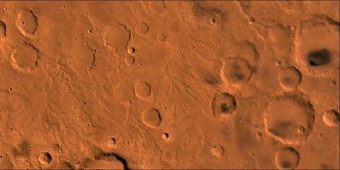 Die Krater, Gräben und Rillen Krater im Mars -> Zeugnis