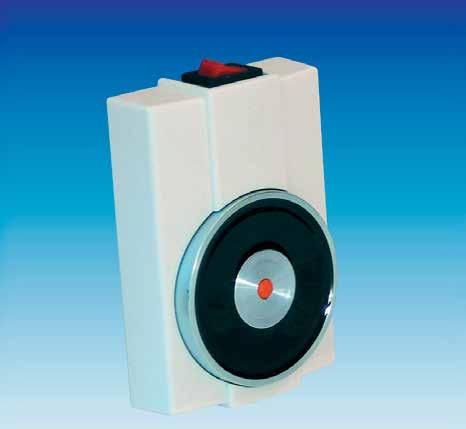 Haftmagnete Haftmagnet im Kunststoffgehäuse mit Unterbrechertaster für Aufputzwandmontage Die DICTATOR-Haftmagnete sind für die Verwendung an Feststellanlagen für Feuerschutztüren geeignet.