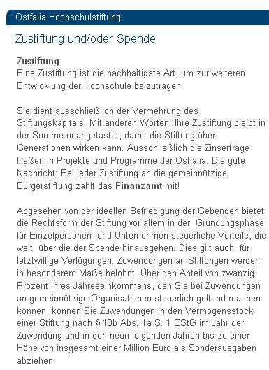 13 BEST PRACTICES 4/6 Die Gründung einer eigenen Stiftung kann Fundraisingarbeit begünstigen (1/2) Ostfalia Hochschule Gründung der Ostfalia Hochschulstiftung im Juli 2011 als Treuhandstiftung unter