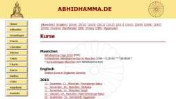 Abhidhamma-Websites Die Abhidhamma-Webseiten www.abhidhamma.de www.abhidhamma.com pflege ich regelmäßig.