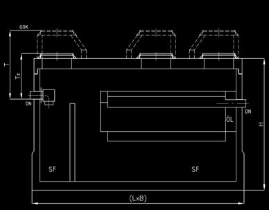 Stahlbetonbehälter Hohe Nennleistungen mit integriertem Schlafang in einem monolithischen Stahlbetonbehälter Optional: PEHD-Inliner anstelle herkölicher Beschichtung NS 8 8 15 15 20 20 2 2 0 0 0 0 8