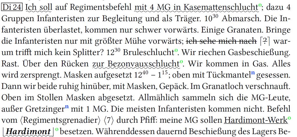 24. Oktober 1916: Warum trifft mich kein