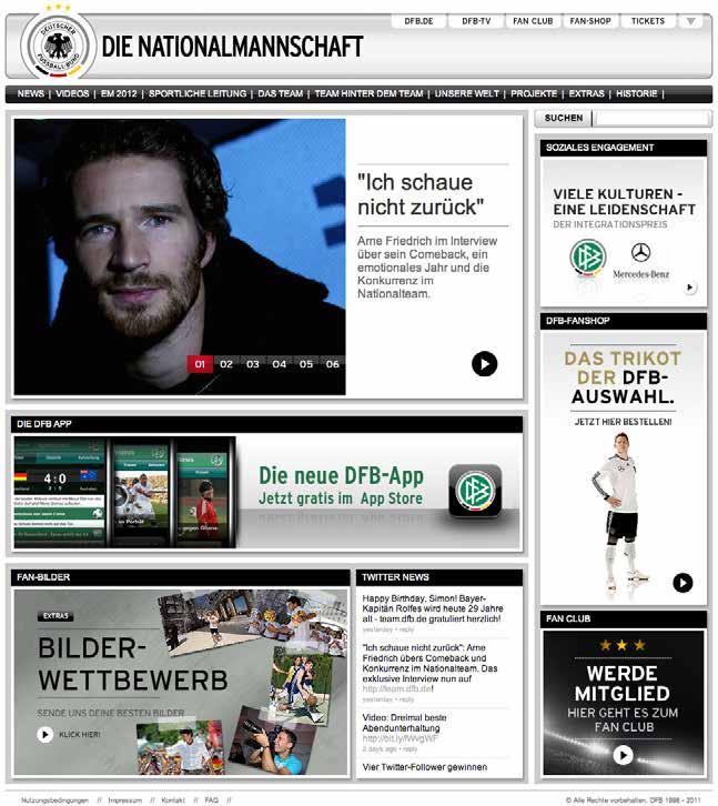 Corporate Internet Deutscher Fußball-Bund (2010) DFB-Onlinemedien GmbH; Entwicklung