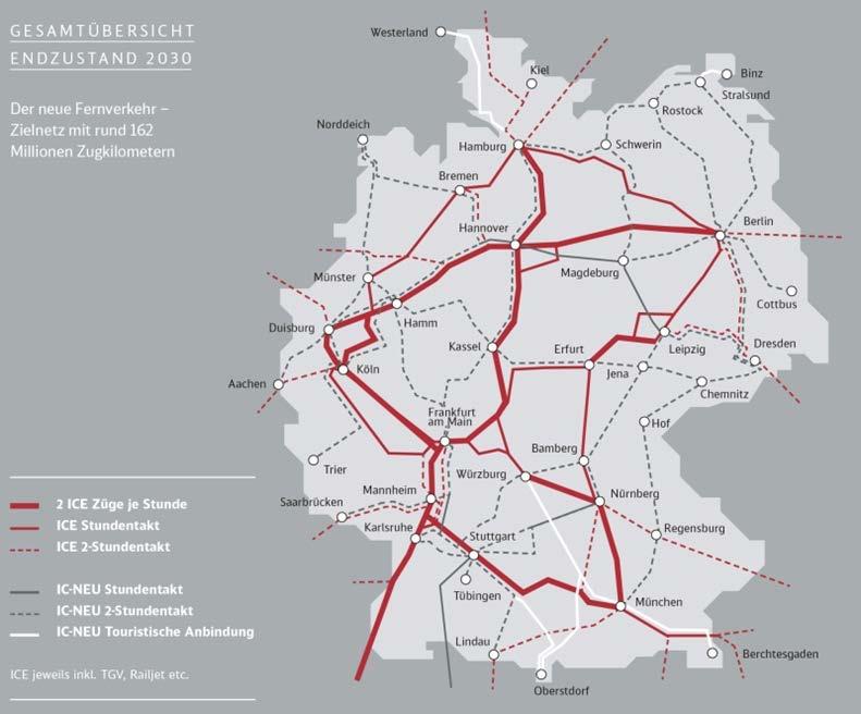 Abbildung 52: Planungskonzept DB Fernverkehr 2030 Quelle: http://www.deutschebahn.com/file/de/2185918/vxfkuhaaezv9jn2x6ua_gyt2buo/ 9067832/data/praesentation_neues_fernverkehrskonzept.