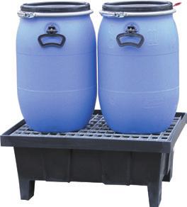 Aufstellen auf dem Boden oder auf Euro- bzw. Chemiepaletten Ohne Stellfläche zum direkten Einstellen von Fässern und Behältern Mit Stellfläche Abb.