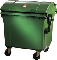 234,- Müllgroßbehälter (MGB) nach DIN EN 840-3 Inhalt 1,1 m 3 Kindersicherung nach EN 840-6 4 Vollgummi-Sicherheitslenk - rollen, 360 schwenkbar, Räder