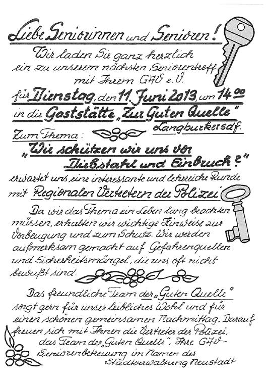 16 Neustadt in Sachsen Nr. 11/2013 Das Schalmeienorchester Polenz informiert Am 20. und 21.