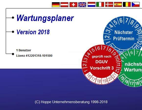 Wartungsplaner 2018-16 - 2.3 Starten des Wartungsplaners Aktivieren Sie den Button von Windows.