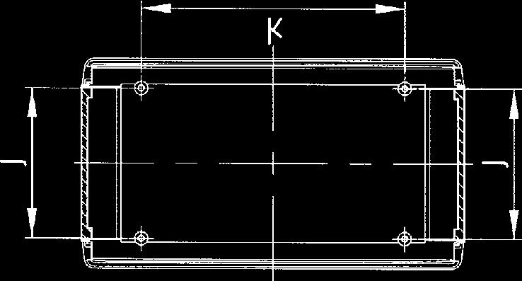 Innenansicht Unterteil Innenansicht Oberteil Anordnung der Schlüssellocher bei TOPTEC 154F um 180 gedreht Abmessungen in mm Gehäuse Außenmaße Innenmaße Abstandsmaße A B C a b c d e f g h k l m n o p