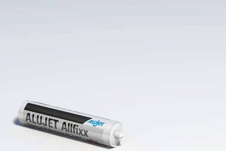 Der ALUJET Dichtjet ist eine leistungsstarke Klebemasse mit Zusätzen von Wasser und Ethanol als Lösungsmittel.