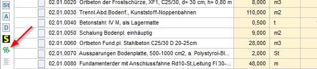 Programmfunktionen - Leistungsverzeichnis LV 3.2.13.3 Heinze-Ausschreibungstexte-Schnittstelle (ab Pro) Um die Heinze-Ausschreibungstexte zu starten, klicken Sie auf die Schaltfläche >> Heinze Pos.