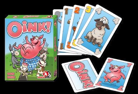 Dieses turbulente Karten-Aktionsspiel macht nicht nur Spaß, es fördert auch Beobachtungsgabe und Reaktion! Oink!