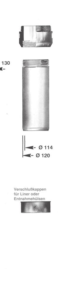 PVC-Kern-Rohrkerneinrichtung 100 270 06 017 3 Entnahmehülse 120/114 Die nachfolgend gezeigten Standard-Entnahmegeräte -130 und -150 unterscheiden sich: im