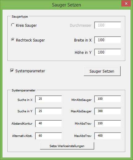 DeBonus Sauger Setzen Der Befehl ist optimiert, um für konvexe Konturen einen automatischen Sauger Vorschlag zu errechnen.