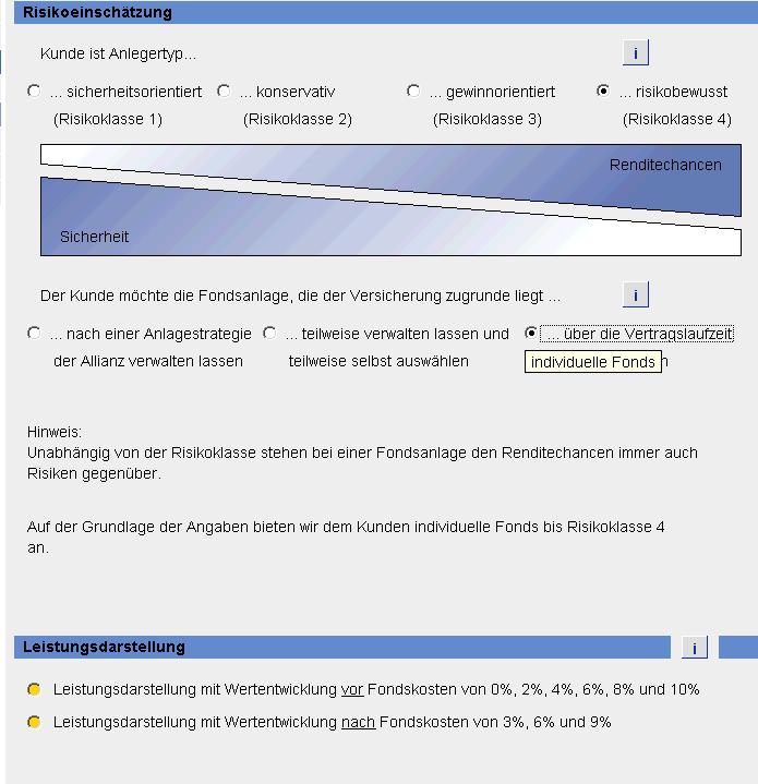 Berücksichtigung von Kosten in deterministischen Hochrechnungen Der Vermittler hat (nach unserem Kenntnisstand nach wie vor) die