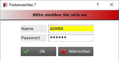 Passwortschutz und Benutzer-Rechte Der Fristenwächter ist passwortgeschützt. Nur die autorisierten Anwender haben Zugang zu Ihren sensiblen Daten.