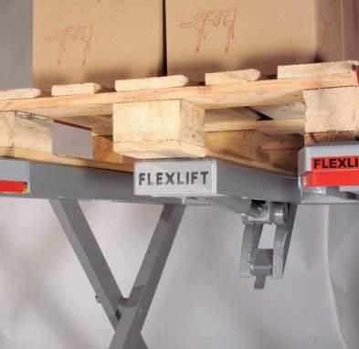 Die von Flexlift angebotene E-Form unterstützt alle drei Stege einer Euro- oder Industriepalette vollständig.