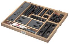 Spannwerkzeug-Sortimentskasten für Werkzeugmaschinen mit T-Nutentischen konzipiert alle notwendigen Elemente zum schnellen ufspannen von Werkzeugen, Vorrichtungen oder Werkstücken alle Teile