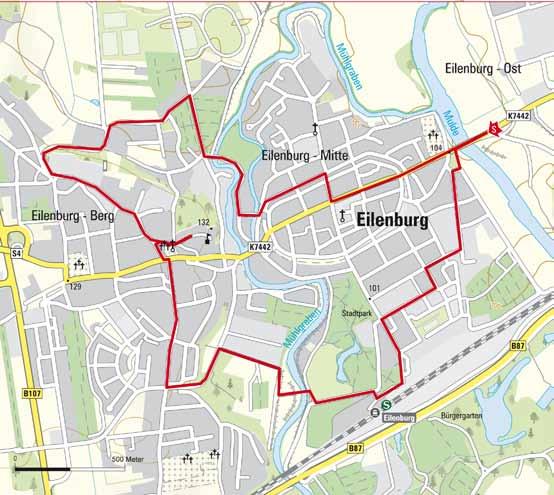 Rundkurse An der Mulde bei Eilenburg zur Schwimmhalle Eilenburger Schleife Rundtour mit Einblicken in die Historie Auf dem