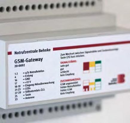 Aufzugnotruf GSM i Behnke GSM Zur Aufschaltung von Aufzugnotrufsystemen etabliert sich GSM zunehmend als echte Alternative zum analogen Festnetz.
