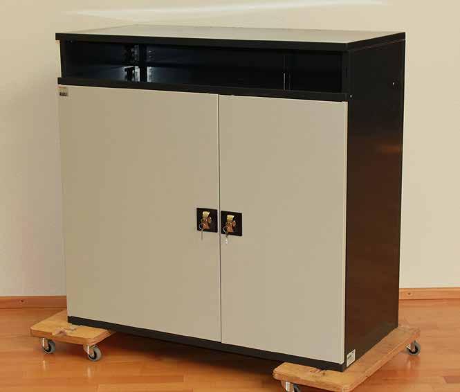 EDV-Möbel: B 1100 mm / B 720 mm Computer-Schrank stationär: B 1100 x T 520 x H 1060 mm Best.-Nr. 07 1100-M60.