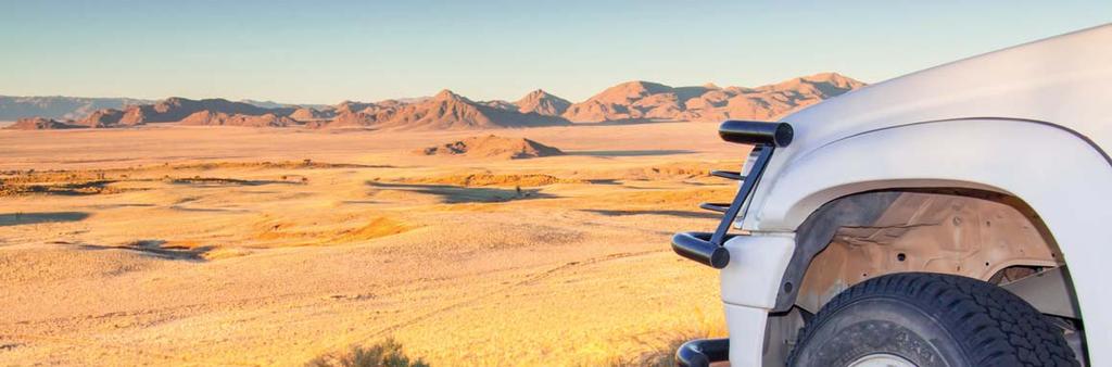 Namibia hautnah erleben Tipp 15-tägiges, geführtes 4x4 Jeep Abenteuer mit Scharff Reiseleitung Namibia im eigenen 4x4 Jeep, geführt von unserem geschulten, deutschsprachigen Scharff Reiseleiter zu