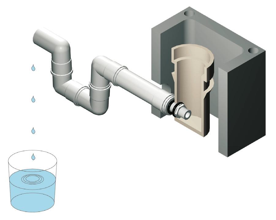 Regenwasserableiter, Kondensatschalen und Abdeckhauben Feuchteunempfindliche Schornsteinsysteme, wie das GW3-System, werden grundsätzlich mit Kondensatschalen ausgeliefert.