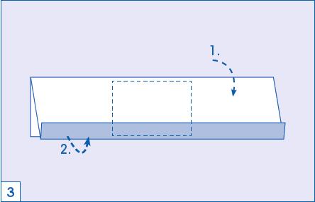 Revision Die Vorderseite wird über das Instrumentensieb geschlagen.