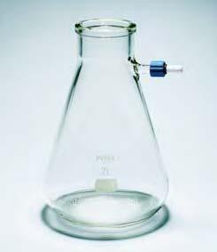 Saugflasche nach Büchner, Pyrex, zur Vakuumfiltration, mit Glasolive, konischer Tubus zum Aufstecken von Vakuumschläuchen mit Ø 9 mm, ISO 6556 Vol.