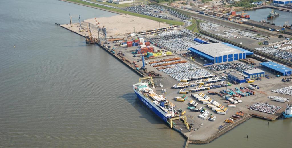 Hafen Cuxhaven Betreiber: Cuxport GmbH Fertigstellung in 1997 Flächen: 345.