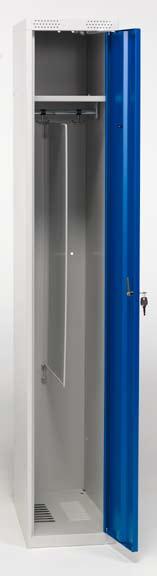 400/500 / 300 mm Standardschrank mit Tür aus Einzelblech und einem flachen Oberteil - Typen L071,