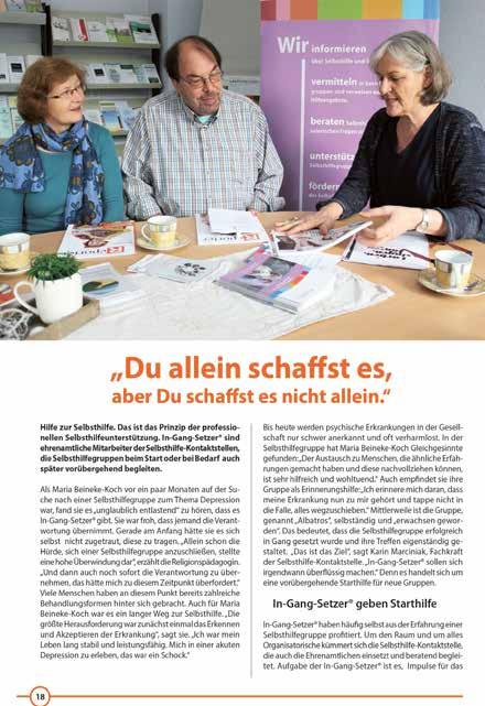 Gründerin der Gruppe Albatros, In-Gang-Setzer Hermann Brüggemann und Karin Marciniak, in der Kontaktstelle zuständig für die