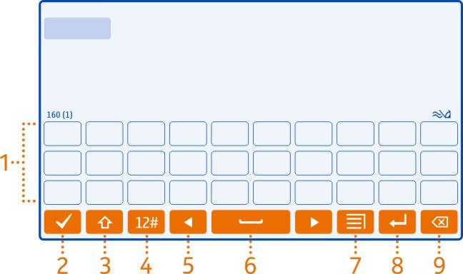 Texteingaben Eingeben von Text mit der virtuellen Tastatur Virtuelle Tastatur Um die virtuelle Tastatur zu aktivieren, wählen Sie ein Texteingabefeld aus.