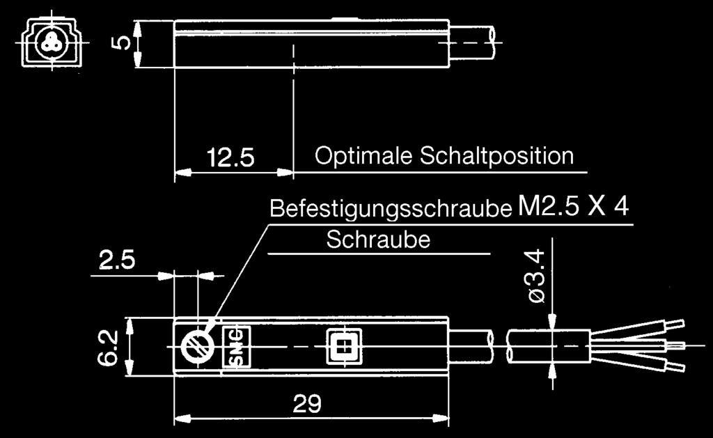 Betriebsspannung max. Strom Interner Spannungsabfall Kriechstrom Betriebsanzeige DY9L NPN Draht DY7PL ICSteuerung/Relais/SPS // VDC (4. 2 VDC) < m < 2 VDC < m <. V < 0.