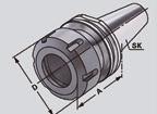 Spannfutter für Spannzangen DIN 6987 DIN 6499 (ISO 5488) System ER ohne Mitnehmernuten Collet chucks for collets DIN 6499 (ISO 5488) ER-system without drive slots Mandrins à pinces pour pinces DIN