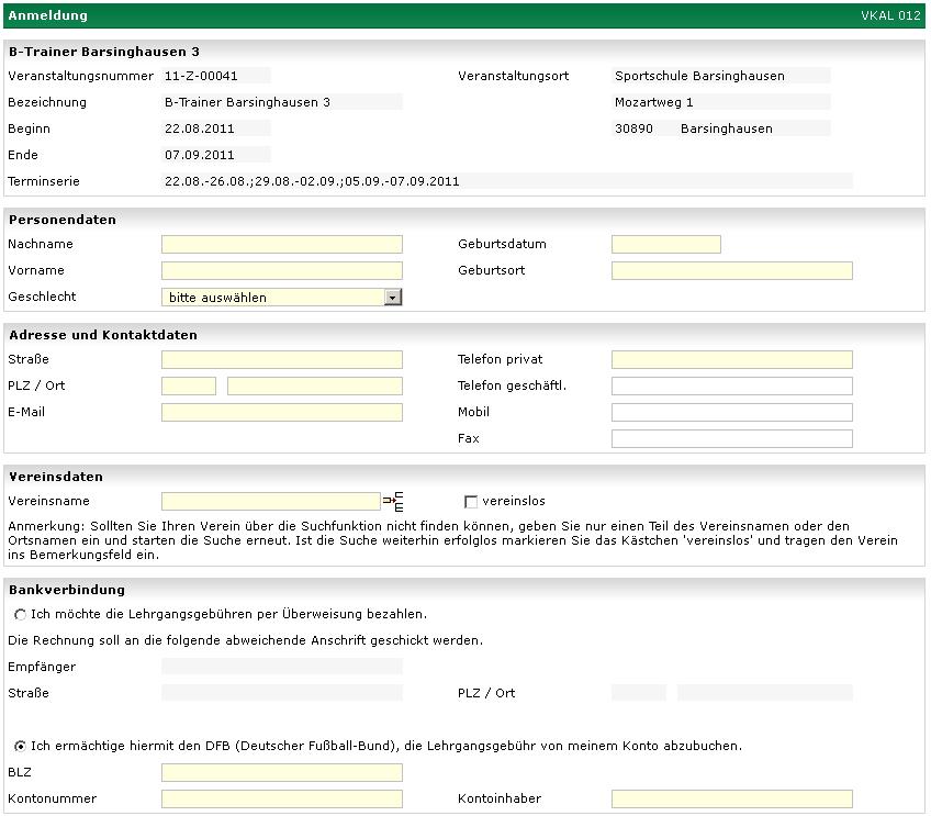 Abbildung 3 Zahlung per Lastschrift 3. Teilnehmerbezogene Bankdaten Mit Version 3.
