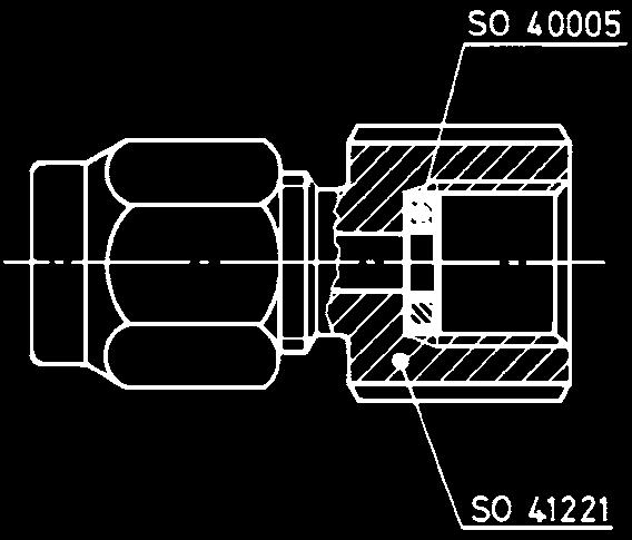 Dichtung für Innengewinde Joint pour filetage femelle Washer for female threads SO 40005 Type -d -G Mat.-Nr.