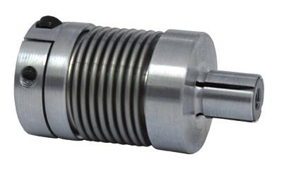 WK1/5-100 Miniatur-Metallbalgkupplung / Mini-metal bellow coupling mit Spreiznabe / with expanding clamp Bestellbeispiel WK1/10-34 - 6 - SX Ordering Example Typ /Type Länge /Length L ø D1 Option Typ