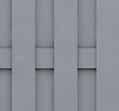 Pfl egeleichte Zäune 551869 A B Profile (A): 10 x 115 mm Querleisten (B): 16 x 100 mm Verschraubung: Edelstahl JUMBO WPC Zaunfelder in grau mit silberfarbenen Metallpfosten und Alu-Aufsatzleiste als