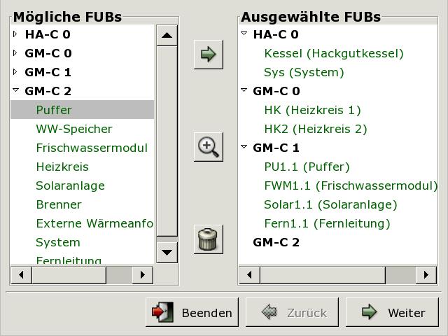 Funktionsblöcke hinzufügen Puffer 2 auf Platine GM-C 2 hinzufügen Der Puffer 2 soll an der Platine GM-C 2 angeschlossen werden.