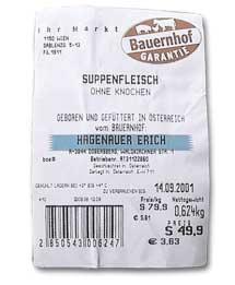 FLEISCH AUS DEM SUPERMARKT - Welche Informationen entnimmst du dem Etikett eines Fleischpakets aus dem Supermarkt?