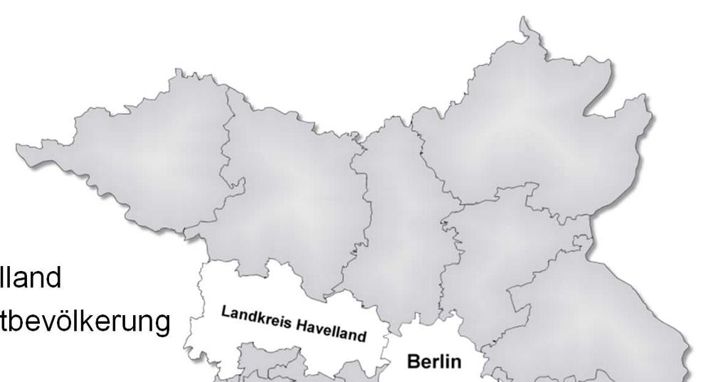 Landkreis Havelland Einwohnerdichte: LK Havelland 92 EW/km² Osthavelland (Stadt