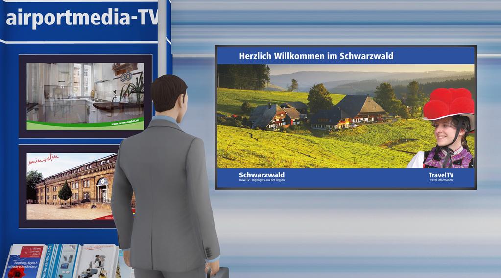 TravelTV Mediadaten Unter der Dachmarke ihrer Ferienregion präsentieren sich die Premiumbetriebe in dynamischer Rotation mit einer digitalen Werbefläche je 5 Sekunden, eingebunden in lokalen Content