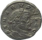 Dicker Schrötling, braun-grüne Patina, vorzüglich 75,- A146 Maximianus Herculius, 286-310. Carthago. Follis, Off.. Brb. mit Lorbeerkranz n.r. Rs.