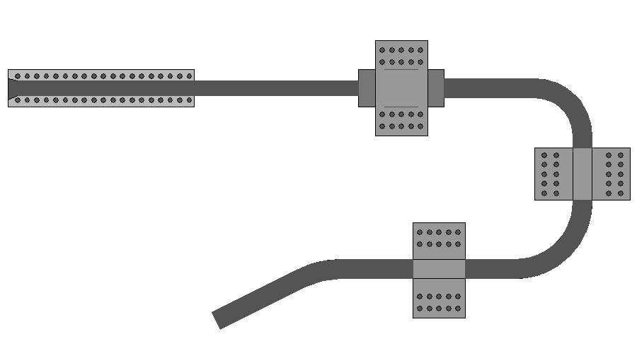minimaler Biegeradius im MI-Kabel: r min ~2,5mm Mindestabstand von der Verbindungsmuffe: a min ~5mm Sensorkabel (Biegung in der