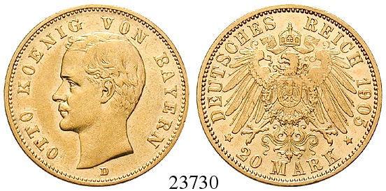 24701 20 Mark 1905, D. Gold. J.200.