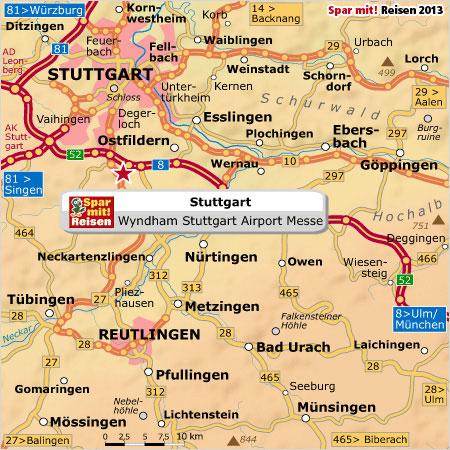 Mit dem Auto Aus allen Richtungen: Fahren Sie auf den entsprechenden Autobahnen bis zum Autobahnkreuz Stuttgart, dann auf die A 8