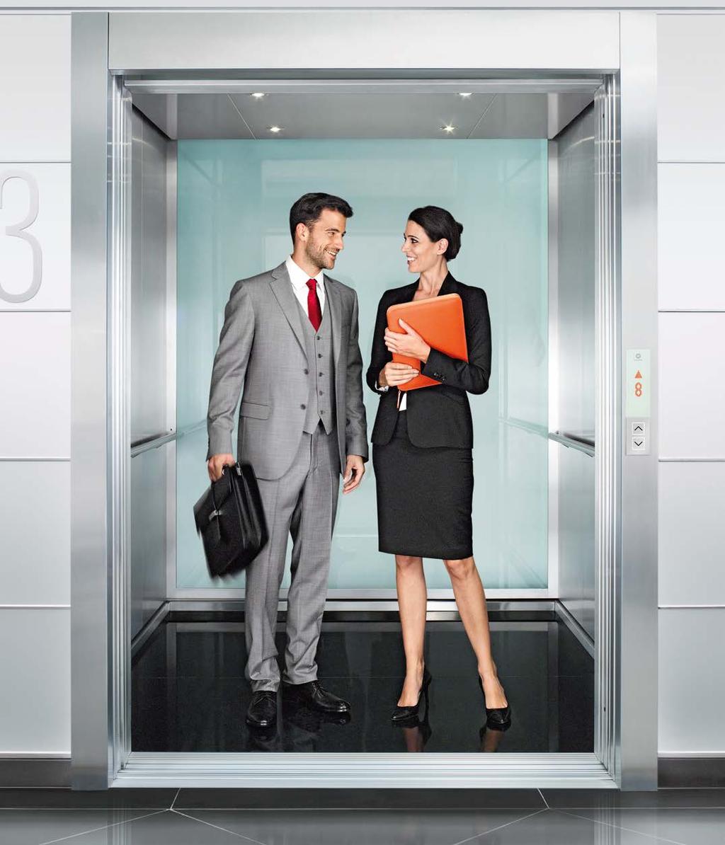 Büro- und Geschäftsgebäude Der eignet sich ideal für stark frequentierte Orte und ist einfach in Aufzugsgruppen zu installieren.